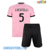 Camisa de time de futebol Juventus Manuel Locatelli #5 Replicas 2º Equipamento Infantil 2026-27 Manga Curta (+ Calças curtas)